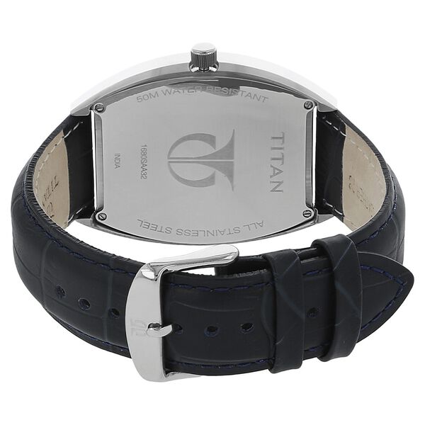 Buy Online Titan Dual Time Blue Dial Leather Strap watch for Men ...