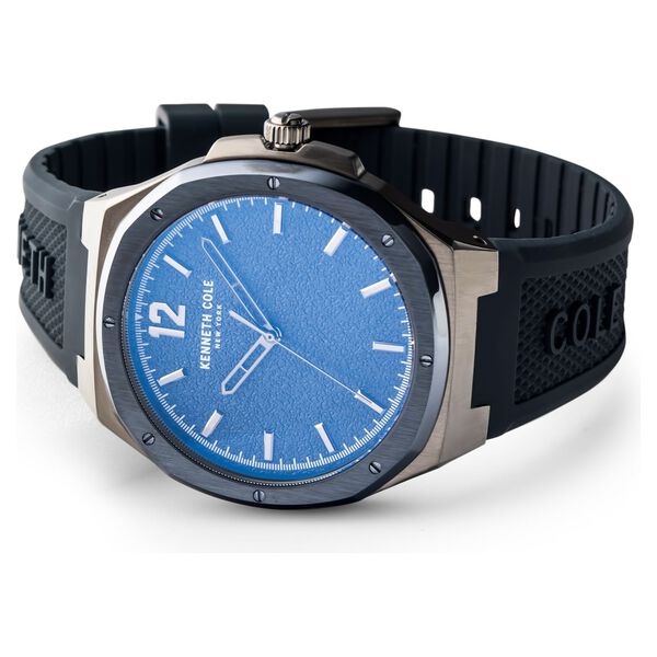 Kenneth Cole Quartz Analog Blue Dial Silicone Strap Watch for Men - image number 2