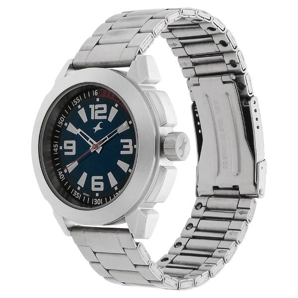 Fastrack Quartz Analog Blue Dial Stainless Steel Strap Watch for Guys - image number 1