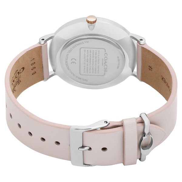 Coach Quartz Analog White Dial Leather Strap Watch for Women - image number 4