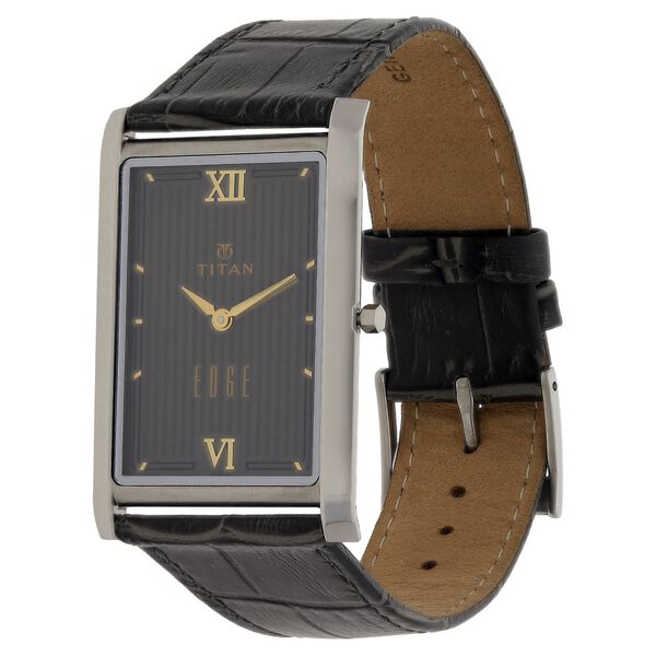 Titan Quartz Analog Grey Dial Leather Strap Watch for Men - image number 1