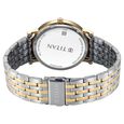 Titan Elegance Analog with Small Second and White Dial Stainless Steel Two Toned Strap Watch for Men - image number 5