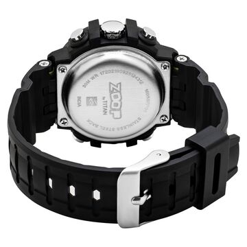 Zoop Bolt Ana Digi Watch with Black and Green Multi Color Case and Black Color Strap for Boys Kids, from House of Titan