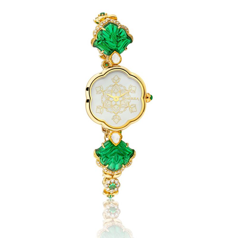 Titan Nebula Deccan Treasures Quartz Analog 18 Karat Solid Gold Watch for Women - image number 1