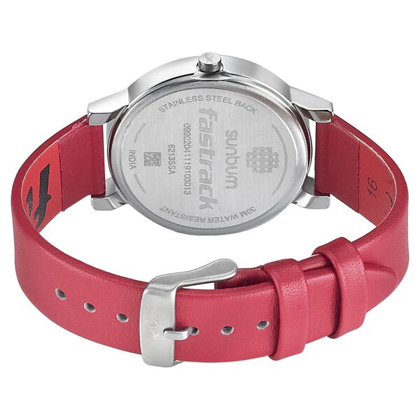 Fastrack Sunburn Quartz Analog Pink Dial Leather Strap Watch for Girls - image number 4