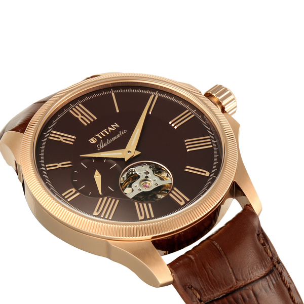 Titan Signature Atrium Offset Seconds Open Heart Automatic - image number 4