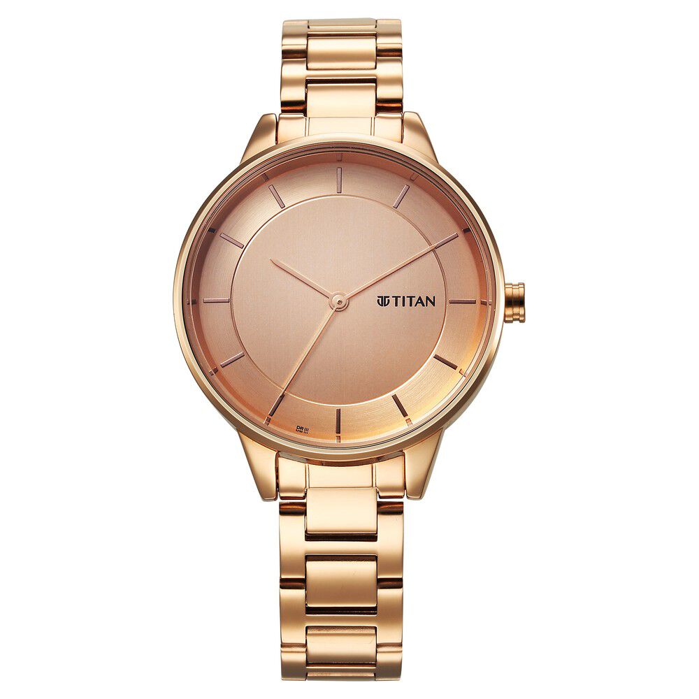 lady　1225 Buy Online Titan Razzle Dazzle Quartz Analog Rose Gold Dial