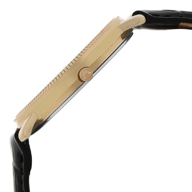 Titan Nebula Filigree 18k Gold Analog Diamond Studded Indices Leather Strap Watch for Men 7