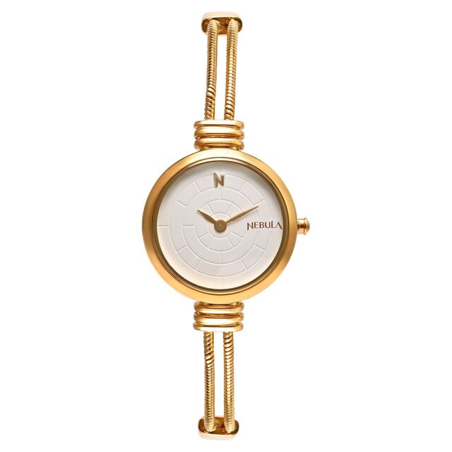 Titan Nebula Vintage 18k Gold Analog Watch for Women 