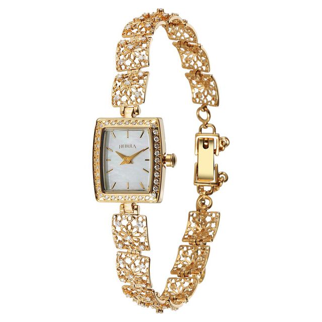 Titan Nebula Jewels 18k Gold Analog with Diamonds Watch for Women 4