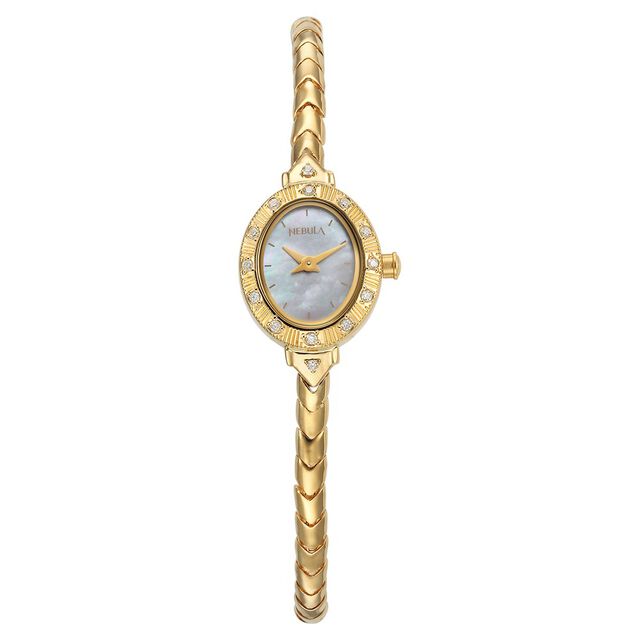 Titan Nebula Jewels 18k Gold Analog with Diamonds Watch for Women 