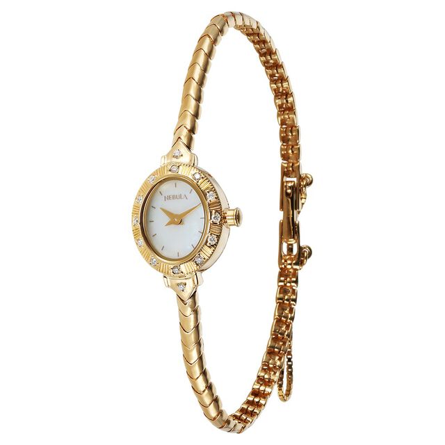 Titan Nebula Jewels 18k Gold Analog with Diamonds Watch for Women 4