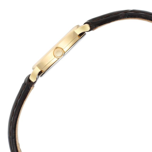 Titan Nebula Vintage 18k Gold Analog with Diamond Studded Indices Watch for Women 5