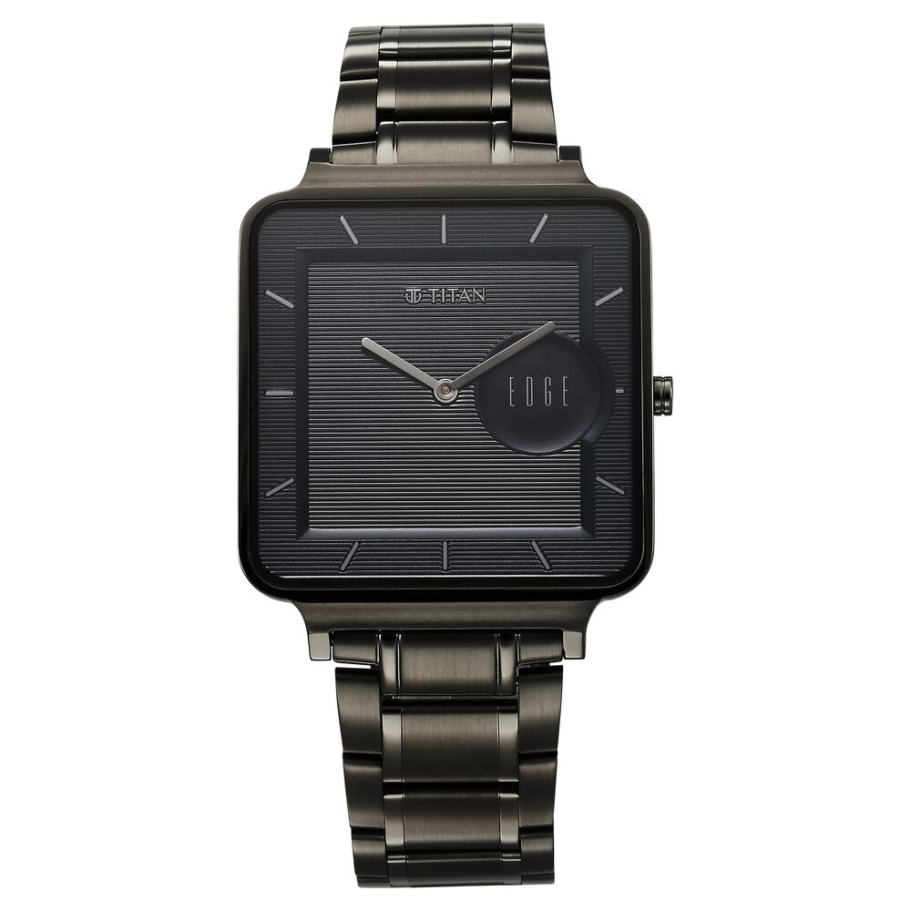 Buy Online Titan Edge Quad Slim Stainless Steel Rose Gold Dial Analog Watch for Men 10017qm01 Titan