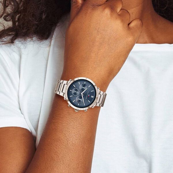 Buy Online Tommy Hilfiger Quartz Multifunction Blue Dial Stainless ...