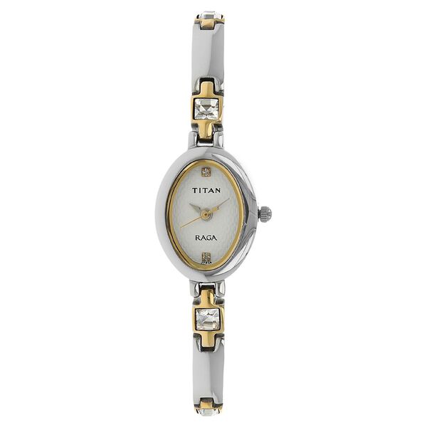 Titan Raga White Dial Analog with Date Metal Strap watch for Women - image number 0