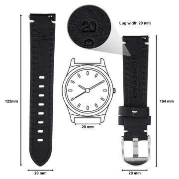 24 mm Tan Genuine Leather Straps for Men