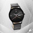 Fastrack Style Up Black Dial Leather Strap Watch for Guys - image number 0