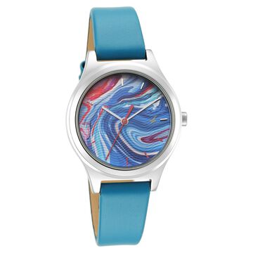 Fastrack Stunners Quartz Analog Multicoloured Dial Leather Strap Watch for Girls