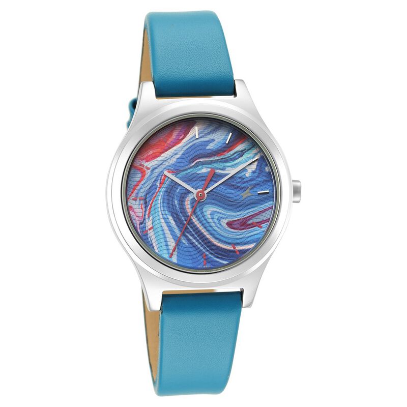 Fastrack Stunners Quartz Analog Multicoloured Dial Leather Strap Watch for Girls - image number 0