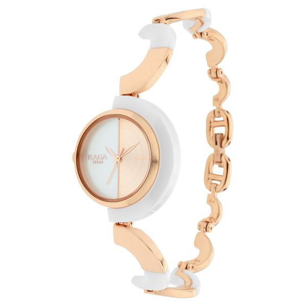 Titan Raga Facets Mother of Pearl Dial Women Watch With Stainless Steel Strap - image number 2