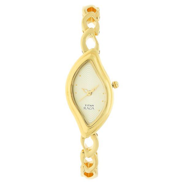 Titan Quartz Analog Champagne Dial Metal Strap Watch for Women - image number 0