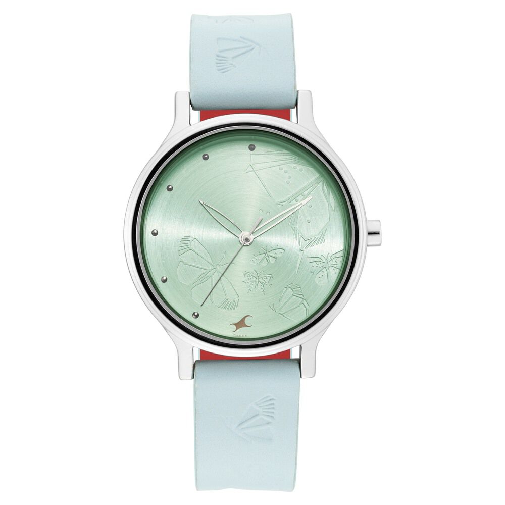 Buy Online Fastrack I Love Me Quartz Analog Blue Dial Leather