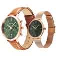 Titan Bandhan Quartz Analog with Date Green Leather and Stainless Steel Strap for Couple - image number 2