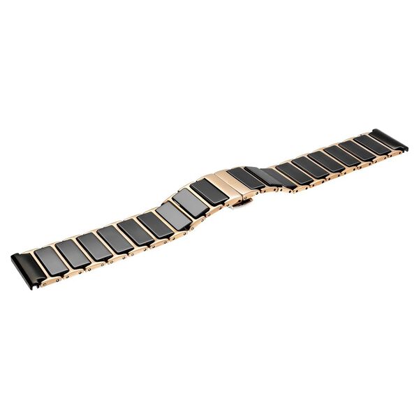 20 mm Black & Rose Gold Ceramic & Metal Strap for Men - image number 2
