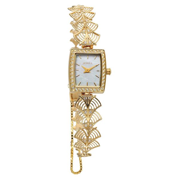 Titan Nebula Jewels 18k Gold Analog with Diamonds Watch for Women - image number 1