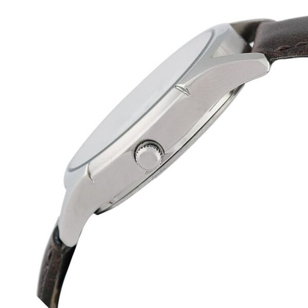 Titan Quartz Analog Silver Dial Leather Strap Watch for Men - image number 1