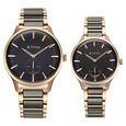 Titan Modern Bandhan Pair Analog with Black Dial Ceramic and Rose Gold Stainless Steel Strap Watch for Couples - image number 0