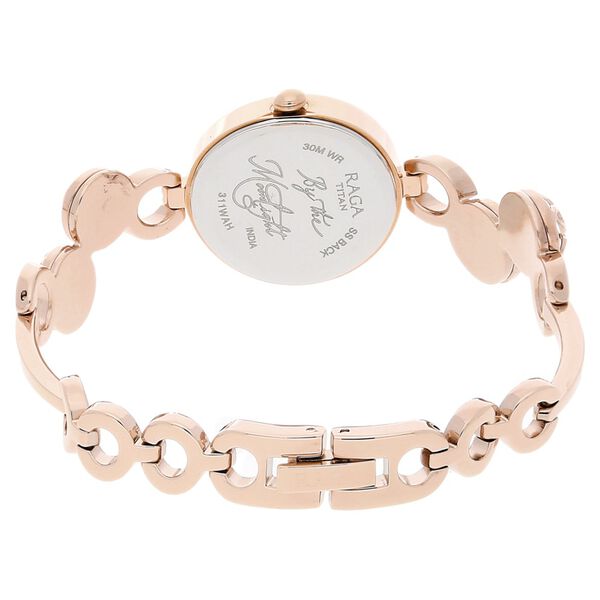 Titan Raga Moonlight Mother of Pearl Dial Women Watch With Metal Strap - image number 3