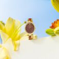 Sonata Poze Quartz Analog Brown Mother Of Pearl Dial Bimetal Strap Watch For Women