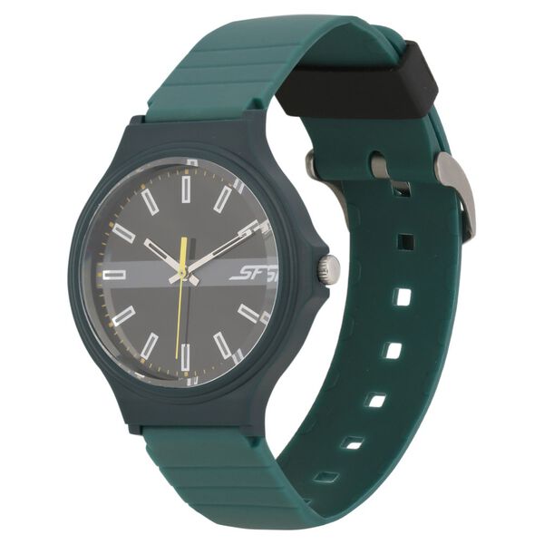 SF Quartz Analog Black Dial Plastic Strap Watch for Men - image number 2