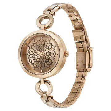 Sonata Wedding Rose Gold Dial Women Watch With Stainless Steel Strap