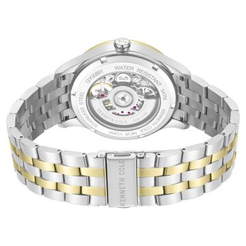 Kenneth Cole Automatic Automatic Mother Of Pearl Dial Two Toned Stainless Steel Strap Watch For Men