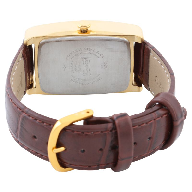 Sonata Quartz Analog White Dial Leather Strap Watch for Men - image number 3
