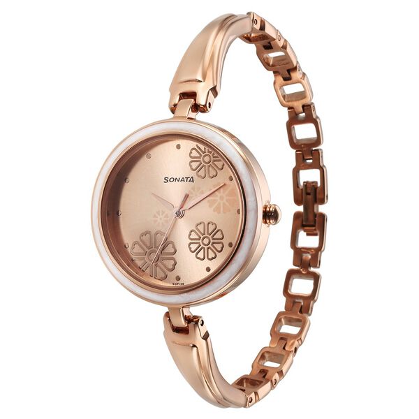 Sonata Utsav Rose Gold Dial Watch for Women - image number 1