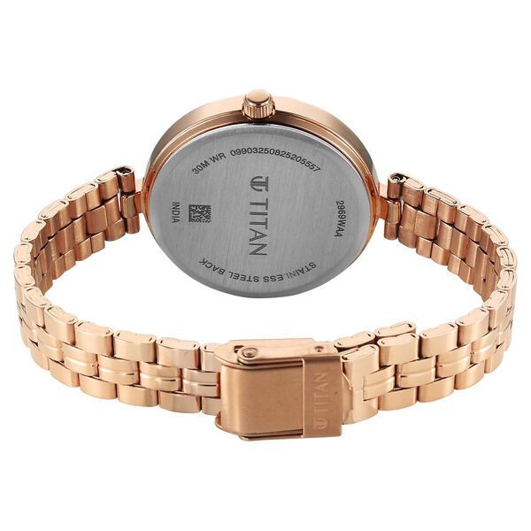 Titan Titan Karishma Quartz Analog Pink Dial Rose Gold Stainless Steel Strap Watch For Women - image number 5