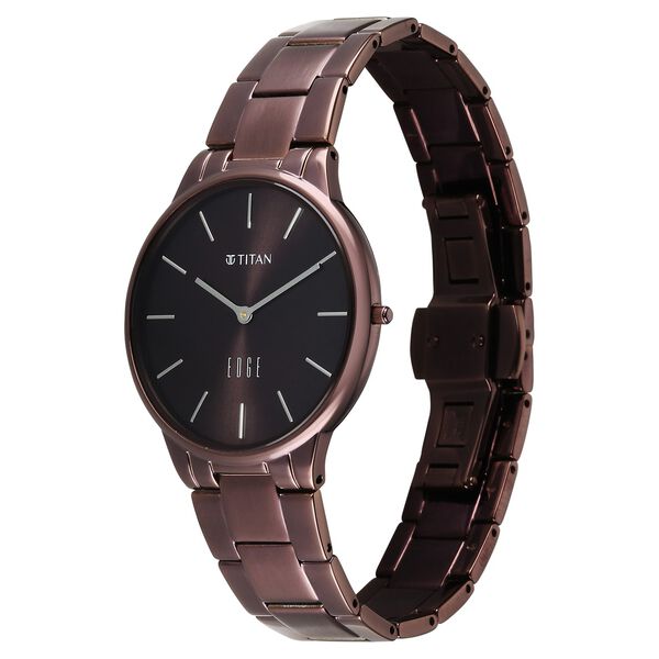 Edge Velora Quartz Analog Brown Dial Brown Stainless Steel Strap Watch For Women - image number 2