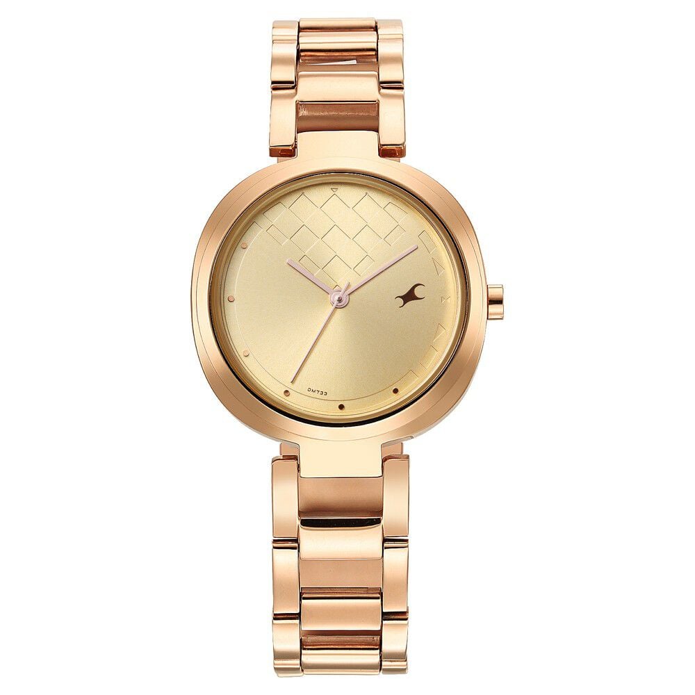 Fastrack watch golden store