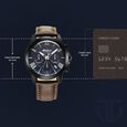 Titan Quartz Chronograph Blue Dial Leather Strap Watch for Men - image number 2