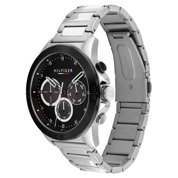 Tommy Hilfiger Quartz Multifunction Black Dial Stainless Steel Strap Watch for Men - image number 1