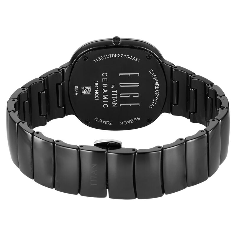 Titan Edge Squircle Black Dial Analog Ceramic Strap watch for Men - image number 4
