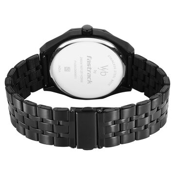 Fastrack Vyb Challenger Quartz Analog Green Dial Metal Strap Watch For Guys