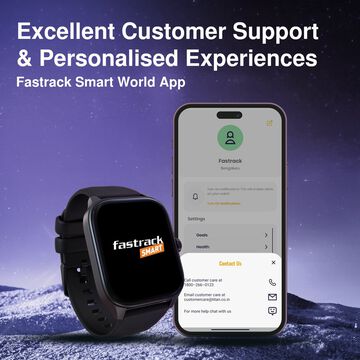 Fastrack New Astor FS1 PRO Smartwatch, Large Super AMOLED Display 5 CM AOD, NextGen Chipset lag Free & Fast Experience