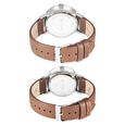 Titan Modern Bandhan Blue Dial Quartz Multifunction Leather Strap watch for Couple - image number 4