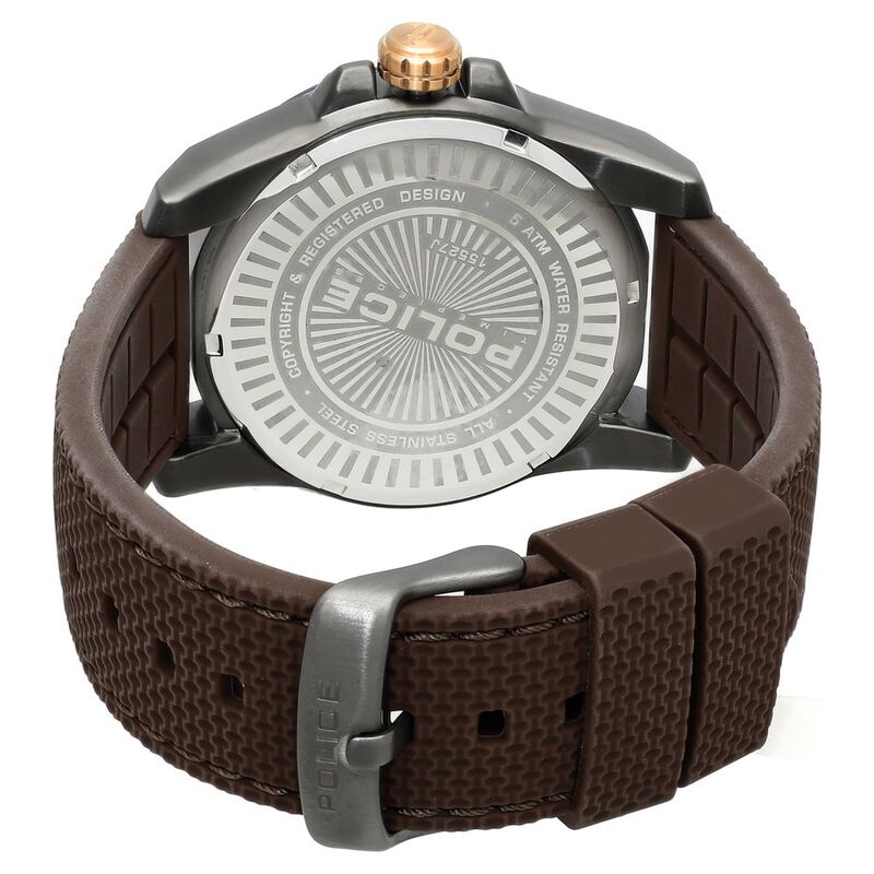 Police Quartz Multifunction Blue Dial Leather Strap Watch for Men - image number 4