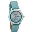 Fastrack Quartz Analog with Day and Date Blue Dial Leather Strap Watch for Girls - image number 0